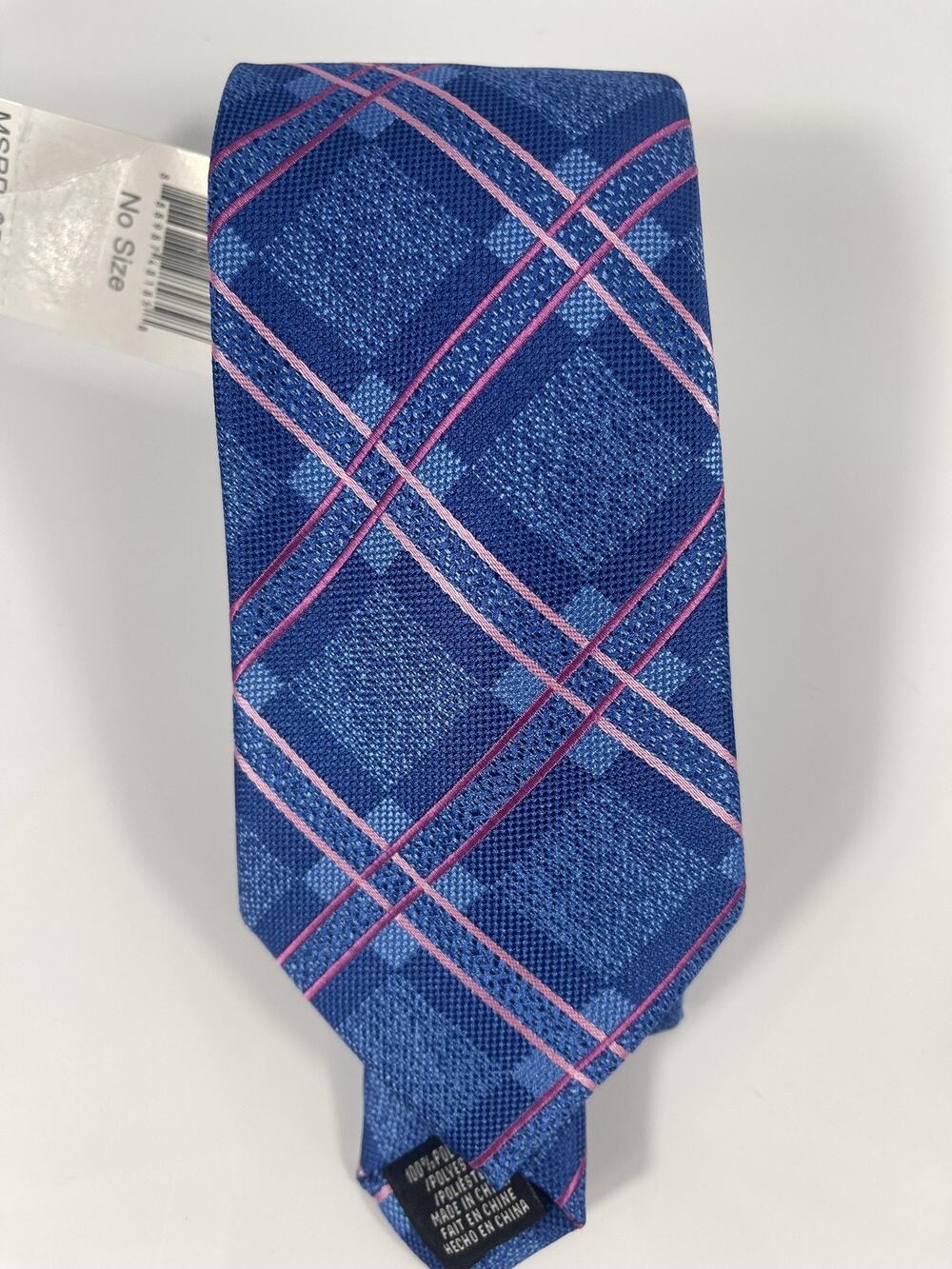 Perry Ellis Portfolio Tie Men's Plaid Necktie Dress Accessory New Polyester